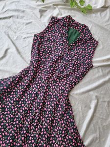 Floral Sleeveless Fit &amp; Flare Dress