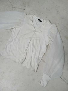 White Ribbed Cardigan