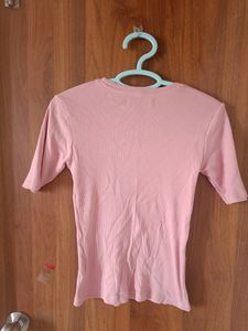 DressBerry Pink Ribbed Top - Size XS