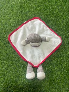 Baby Starters Sock Monkey Plush White/Red Trim Sec