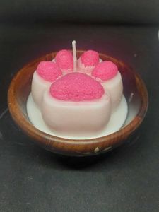 Paw Print Candle