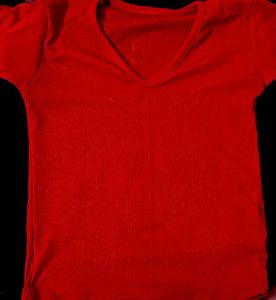 Red Cutee Topp!! No Damage!! Stretchable!!!