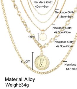 Layered Pretty Necklace( 5 Chains)🎀🎀