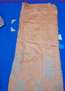 Elegant Lemon Color Complete Saare With Blouse