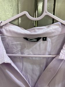 Lilac Oversized Button-Up