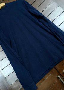 Croft &amp; Barrow Men Navy Blue Long Sleeve T-Shirt