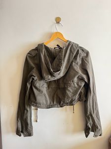 H&amp;M Olive Green Crop Jacket