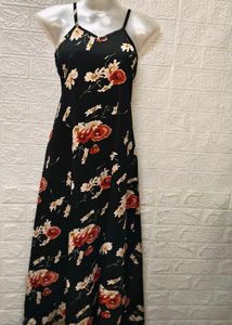 Black Floral Maxi Dress