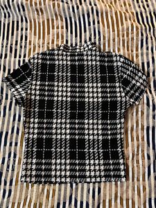 SHEIN (S) Plaid Mock Neck Top