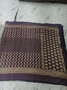 Elegant Purple Banarasi Silk Saree