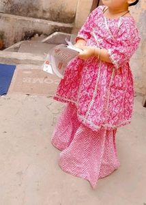 Pink Colour Sharara Suit