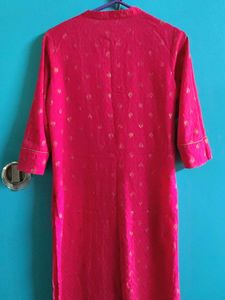 Pink Kurti with Gold Accents