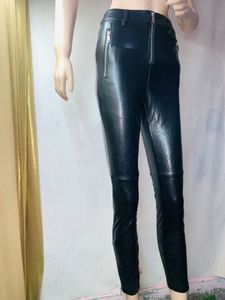 Stylish Black Faux Leather Pants