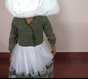 Girls Korean Dress/ Frock/gown Knee Length