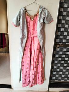 Ethinic Gown ,Indian Anar Kali With Etech Koti