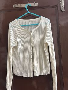 Cream Cardigan Top