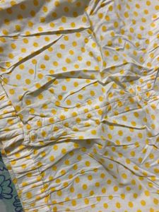 Cotton Drawstring Crop Top
