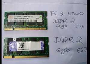 laptop DDR2 2GB RAM 2 Modules USED OK