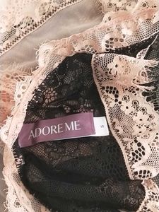 S Lace Teddy Lingerie(Adore Me)