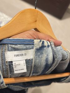 Denim Tiered Mini Dress