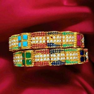 Colorful Metal traditional Bangle Set