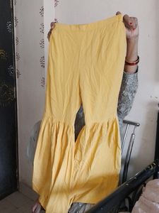 Yellow Dress With Plazo