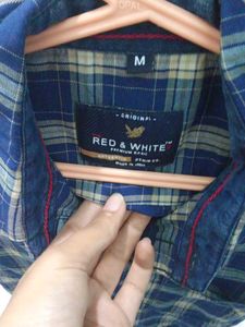 Red &amp; White Plaid Casual Shirt