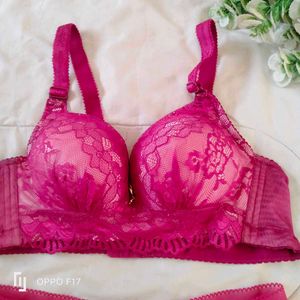 Pink Lace Lingerie Set