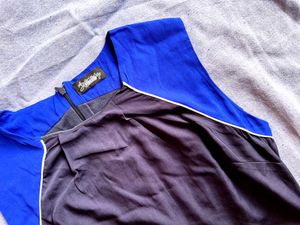 Blue Straight Fit Mini Dress