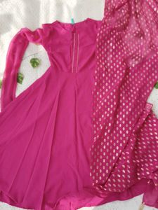 Pink Anarkali Kurta Set