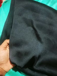 BLACK SATIN SAREE
