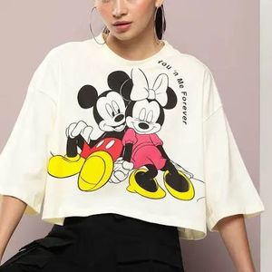Drop Shoulder Crop Tops Combo Of 2