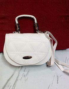 New White Leather Expensive Looking Bag