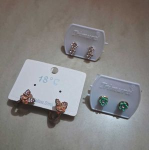 Korean Earrings Set Of 3