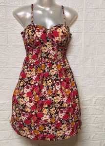 Spaghetti Floral Printed Dress
