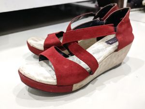 Maroon Wedge Heels