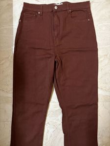 Brown  Straight Leg Jeans