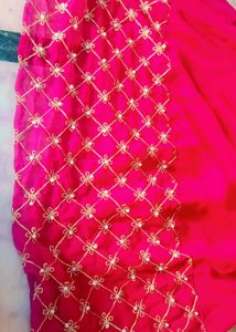 Hot Pink Embroidered Dress