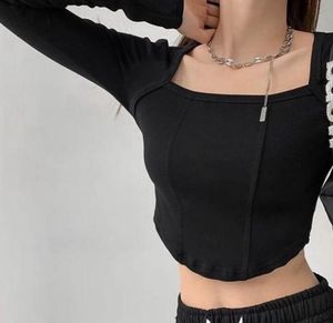 New Trendy Black Long Sleeve Corset Top