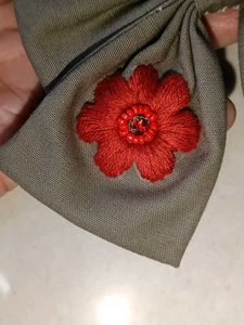 Embroidery Hair Bows
