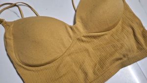 Ribbed Mustard Bralette