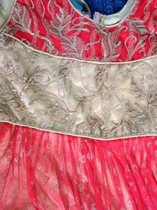 Stylish Red &amp; Gold Ethnic Dress