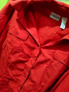 Imported Red Button Down Shirt