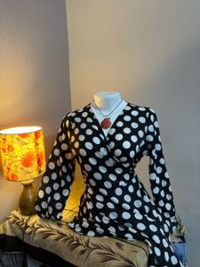 y2k polka dot wrap top / dress
