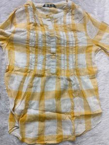 Yellow Plaid Top