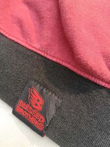 Red Graphic Zip-Up Hoodie