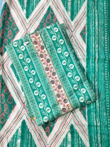 Emerald Green Floral Print Suit Set