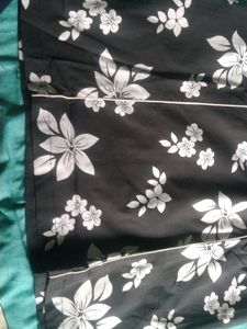 Beautiful Kurti Of Black 🖤 n White 🤍 flowers