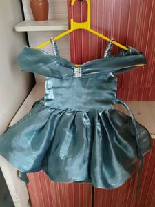 Girls' Embellished Green Party Dress   no.14