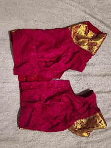 Pink & Gold Saree Blouse